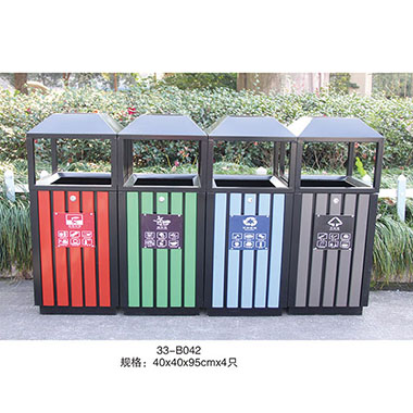 鋼木垃圾桶