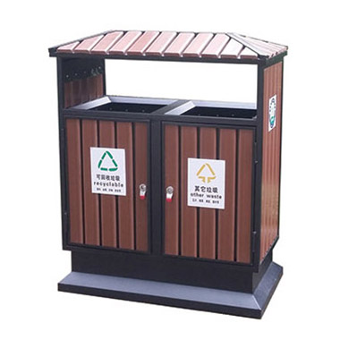 鋼木垃圾桶