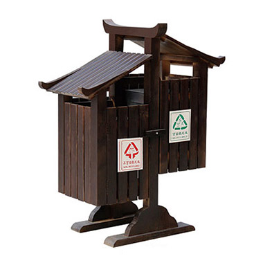 鋼木垃（lā）圾桶