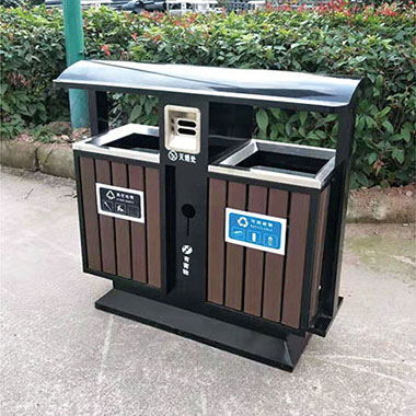鋼木垃圾桶