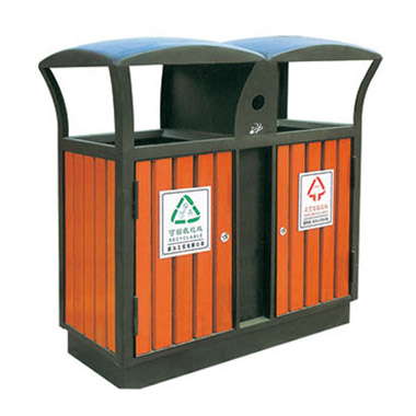 鋼木垃圾桶