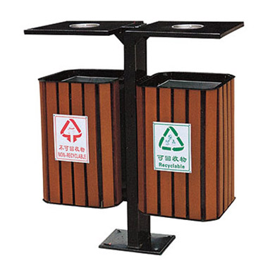 鋼（gāng）木（mù）垃圾桶