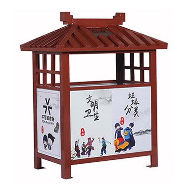 鋼板噴塑垃（lā）圾桶