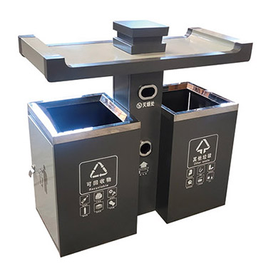 鋼板噴塑垃（lā）圾桶