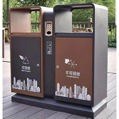 鋼板噴塑垃（lā）圾桶